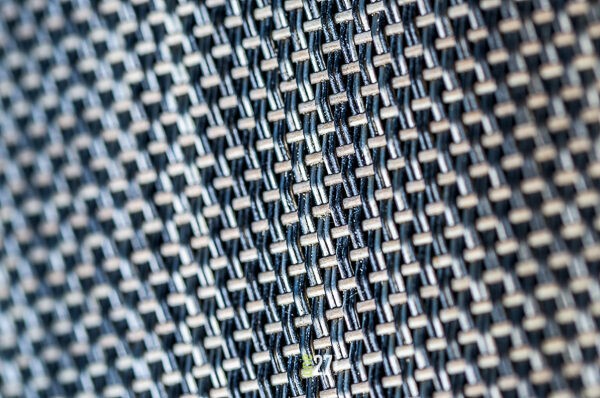 macro photo of deck chair fabric