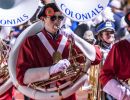 Marching band at Friday night football