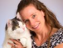 veterinarian professional headshot photo with pet