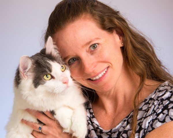 veterinarian professional headshot photo with pet