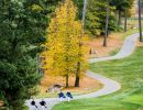 The path down to the first tee at Quali Ridge 