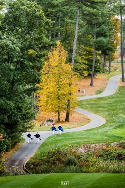 The path down to the first tee at Quali Ridge 