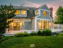 Residential home at sunset