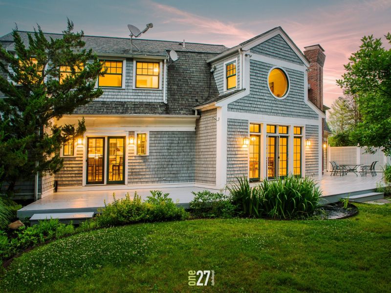 Residential home at sunset Residential home at sunset