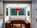 Breakfast nook in custom kitchen remodel