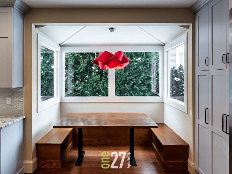 Breakfast nook in custom kitchen remodel Breakfast nook in custom kitchen remodel