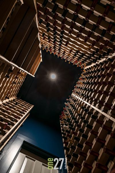 custom wine closet, photo from the floor up to 10 ft ceiling