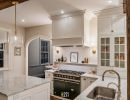 custom kitchen design with post and beam