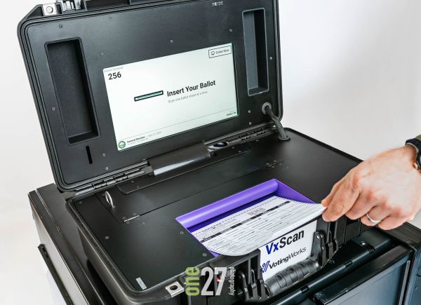 open source portable volting machine insert ballot photo